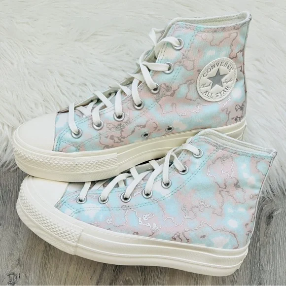 NWT Converse Chuck Taylor All Star Lift Platform Marble Women’s Shoes - Picture 6 of 8